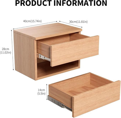 Floating Nightstand, Modern Wall Mounted Bedside Table - Image 2