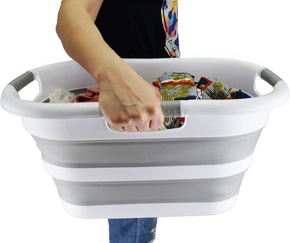 SAMMART 30L Collapsible Plastic Laundry Basket - Image 7