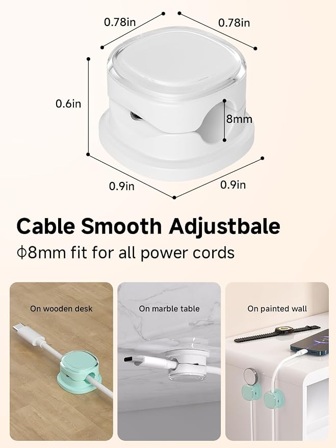 Magnetic Cable Clips, Adjustable Cord Holder Management, Adhesive Wire Keeper - Image 3