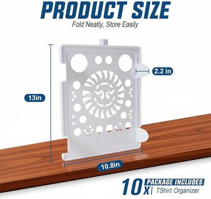 Clothing Organizer for Closet Storage, Stackable Shelf Dividers | Space-Savin - Image 7
