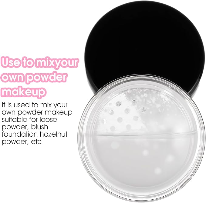 6pcs 10ml/0.34oz Refillable Loose Powder Containers Plastic Empty Travel Small - Image 3