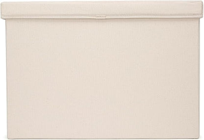 Foldable Storage Bins with Lids Cotton Canvas Rectangular Storage Box Ideal - Image 8