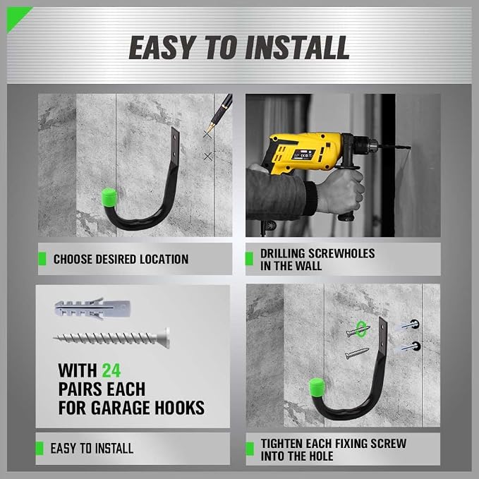 SWANLAKE Heavy Duty Garage Storage Utility Hooks, Utility Hooks - Image 6