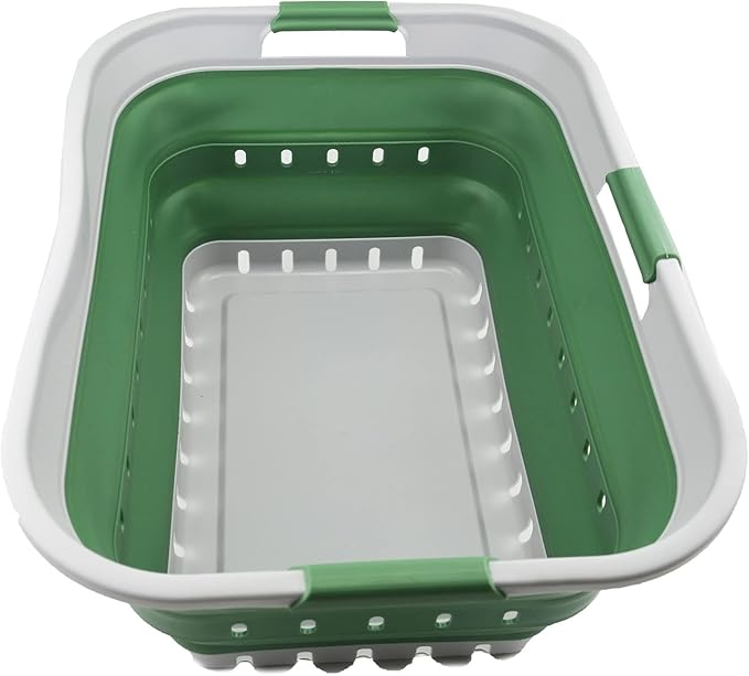 SAMMART 42L Collapsible Plastic Laundry Basket by SAMMART