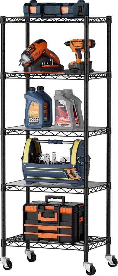 SINGAYE Small Wire 5 Adjustable Shelves Pantry Metal Shelf Floor Organizer | by SINGAYE