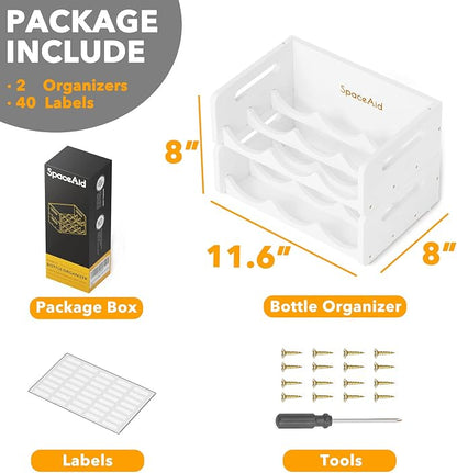 SpaceAid Bamboo Water Bottle Organizer - Image 5