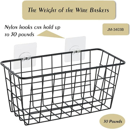 JUNCHU CHERRY 4 Pack Hanging Sorage Basket, Bathroom Basket, Household Goods - Image 6