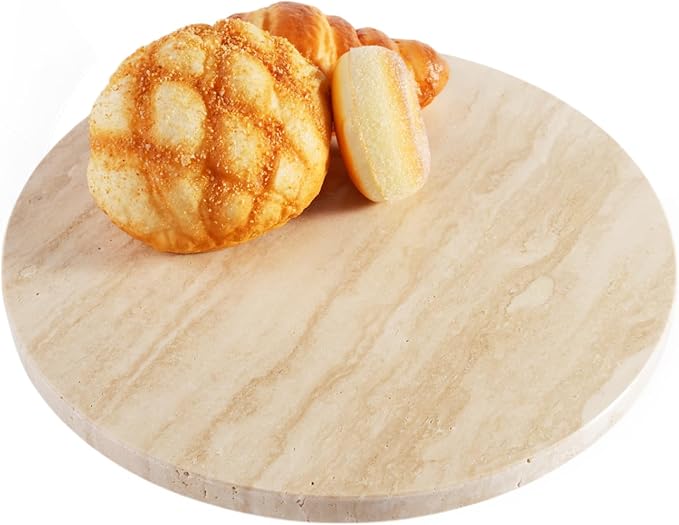 Travertine Lazy Susan for Table Top, 12 in Lazy Susan Turntable Organizer for by BCS