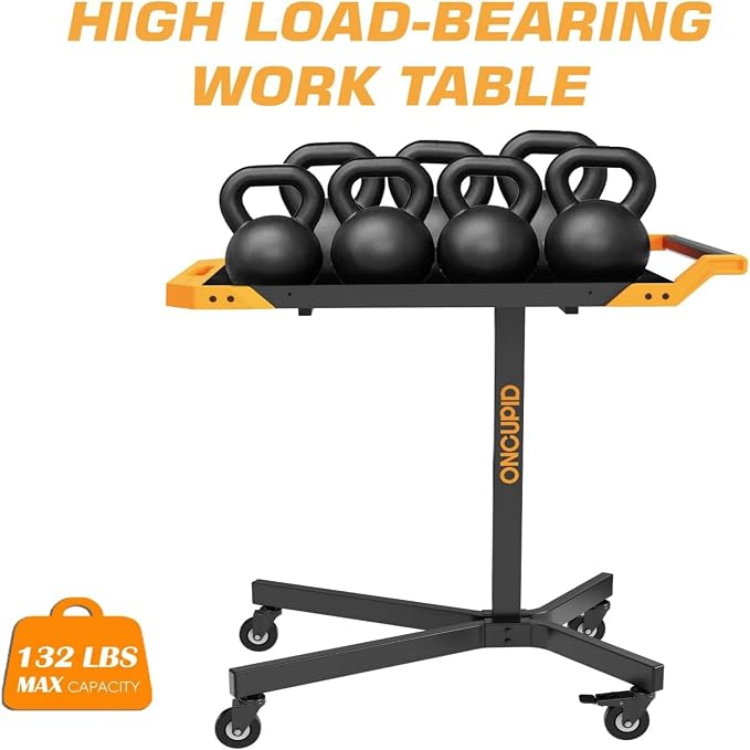 Mobile Work Table, Adjustable Height Workbench - Image 4