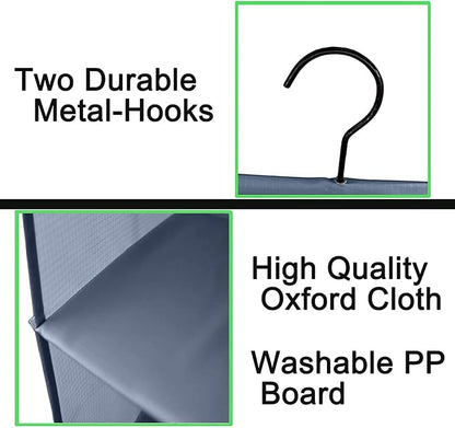 Hanging Closet Organizer and Storage 3-Shelf, Easy Mount Foldable Hanging - Image 7
