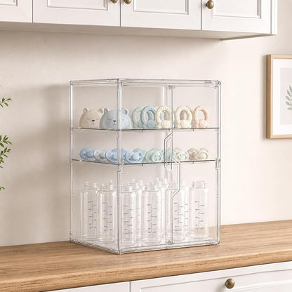 Baby Bottle Storage Organizer, X-Large 3 Tier Acrylic Bottle Storage Organizer - Image 7