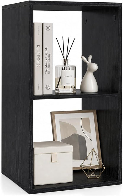 POWERSTONE 2 Cube Storage Organizer, 2 Tier Cubby Bookshelf Freestanding - Image 3