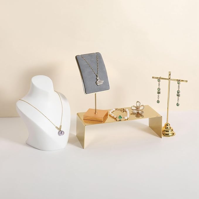 GemeShou Grey velvet necklace display stands - Image 5