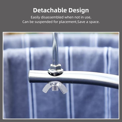 WAIKAS Pack of 2 Spiral Sheet Hanger, 304 Stainless Steel, Hangers Space Saving - Image 3