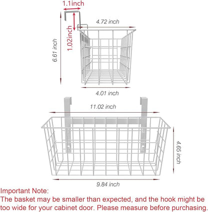 MaraFansie Basket with Hook, Grid Storage Basket, Over the Cabinet Door - Image 6
