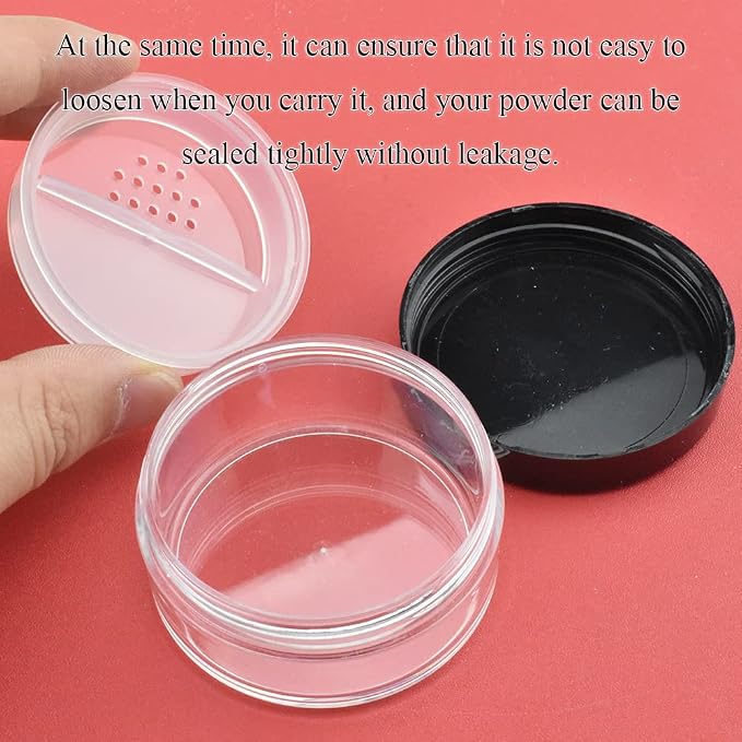 HAHIYO 3Pcs 20ml/0.68oz Plastic Empty Travel Compact Case Makeup Cosmetic Jar - Image 4