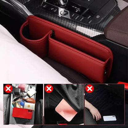Car Leather Cup Holder Gap Bag, 2025 Upgrade Car Storage Box - Image 5