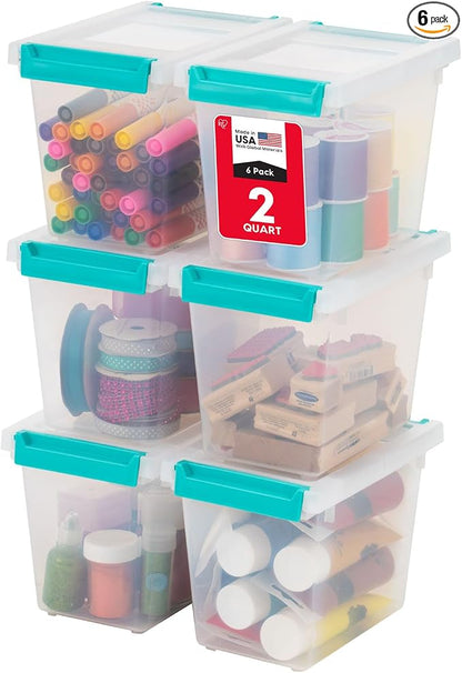 IRIS USA 2 Qt. Craft Storage Bins by IRISUSA
