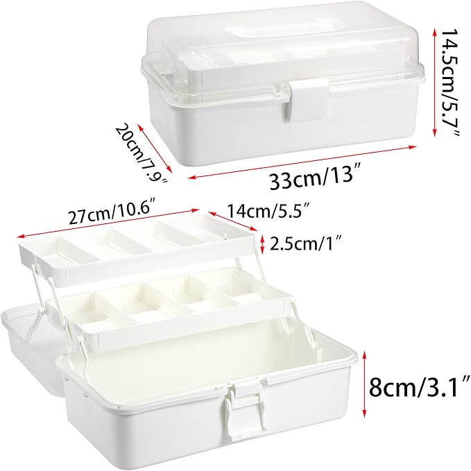 BTSKY 3-Layer Plastic Dividing Storage Box Craft Organizer - Image 4