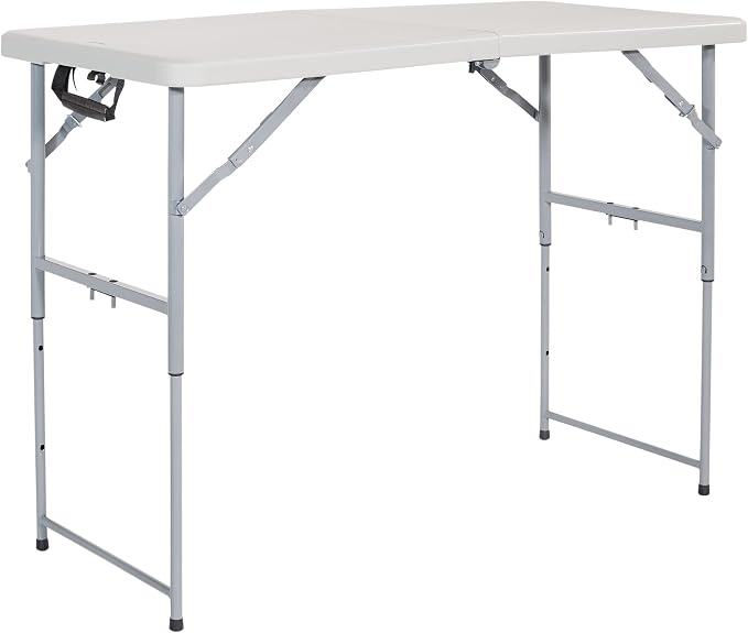 Office Star Resin Multipurpose Rectangle Table, 4-Feet Long, Height Adjustable by Office+Star