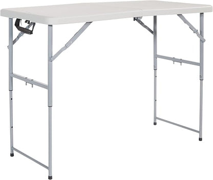 Office Star Resin Multipurpose Rectangle Table, 4-Feet Long, Height Adjustable by Office+Star