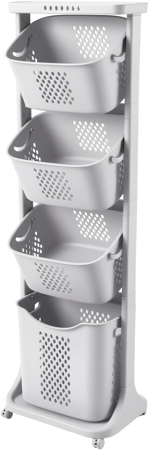 4-Tier Vertical Laundry Hamper Sorter by ehozirta