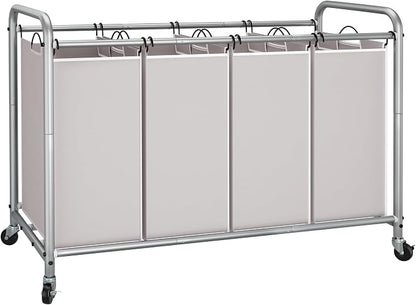 STORAGE MANIAC Laundry Sorter 4 Section, 47.5 Gal Laundry Hamper by STORAGEMANIAC