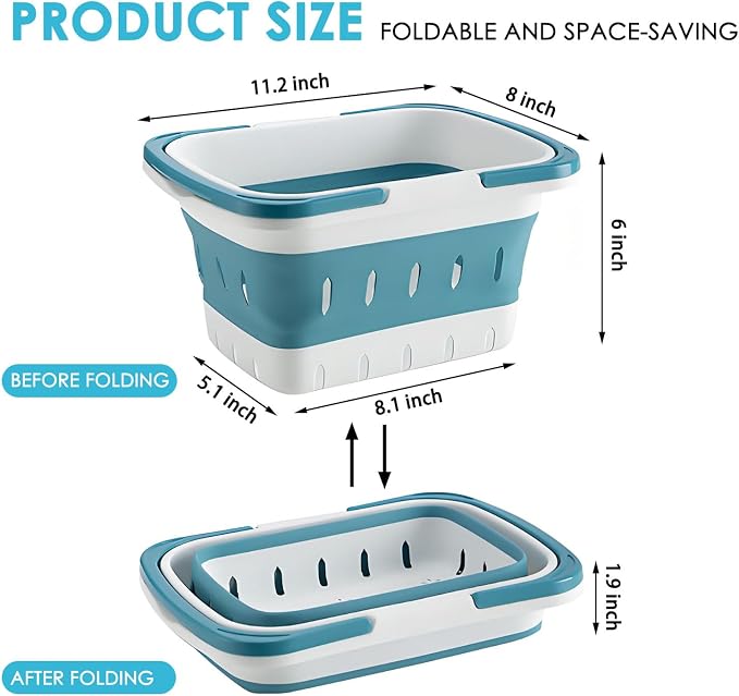 Fammart Portable Shower Caddy Tote – Collapsible Plastic Basket - Image 4