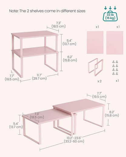 SONGMICS Cabinet Organizer Shelf, Kitchen Storage, Spice Rack, Expandable - Image 6