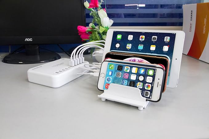 Adjustable Universal Cell Phone Dock Stand Holder, Tablet Organizer Multi - Image 8