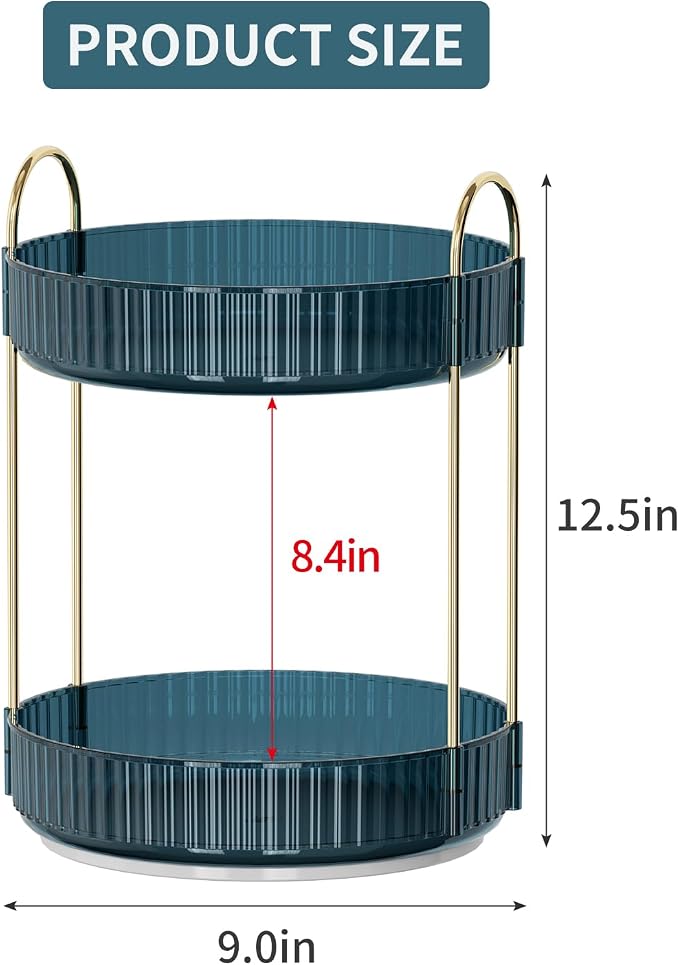360 Rotating Makeup Organizer for Vanity, Bathroom Countertop Organizer - Image 5