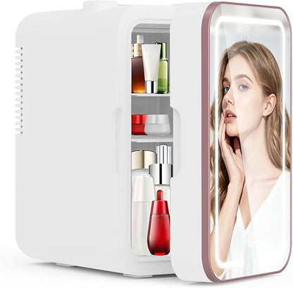 Mini Fridge for Bedroom, 6L/10 Can Skincare Fridge by YLFU