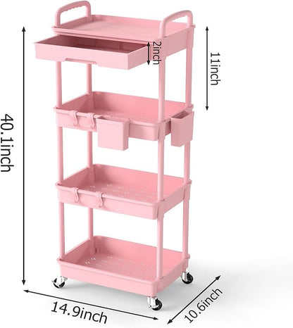 4 Tier Rolling Utility Cart - Image 2