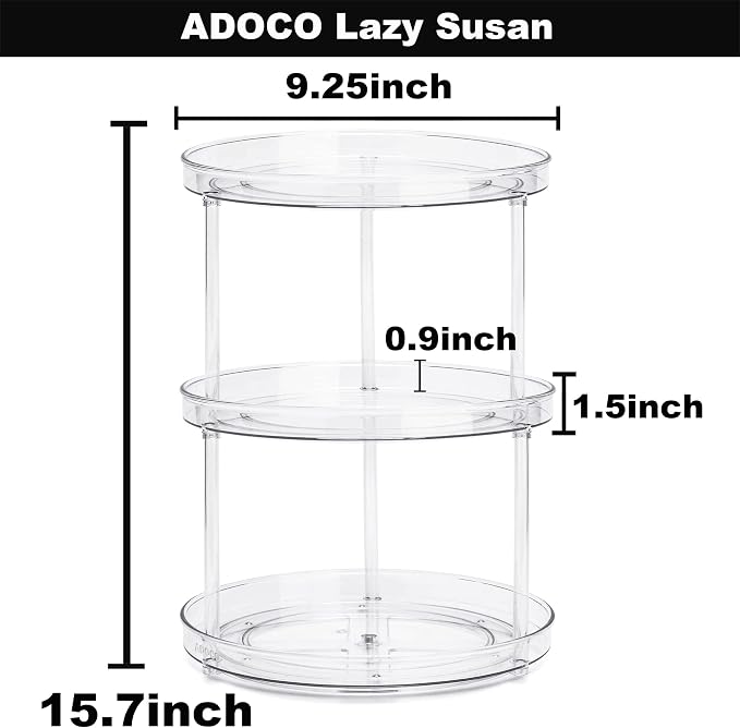 3 Tier Lazy Susan Bathroom Organizer - Image 5