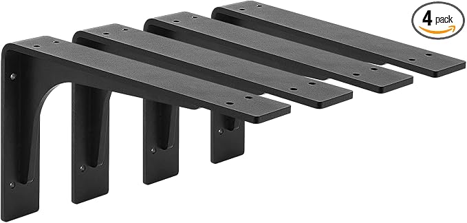 10"x 6"Shelf Bracket, L Shelf Brackets, max Load 300lbs, Premium Alloy Metal by Firmetal