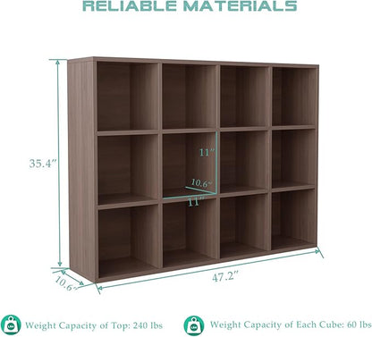 12-Cube Storage Shelf Bookcase - Image 2
