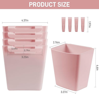 5 Pack Hanging Cup Holders, Space Saving Hanging Storage Basket Pencil Holder - Image 7