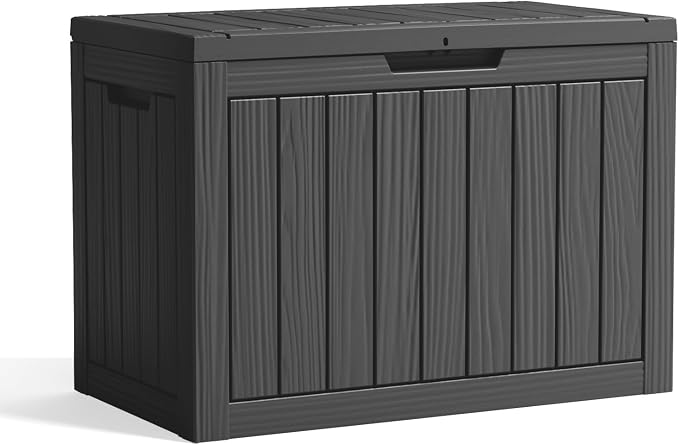45 Gallon Resin Deck Box, Lockable Patio Outdoor Storage Box - Image 7