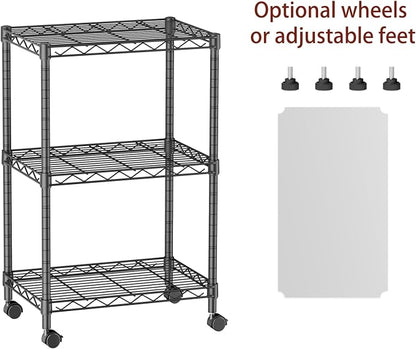 SINGAYE Small Wire 3 Adjustable Shelves Pantry Metal Shelf Floor Organizer | - Image 4