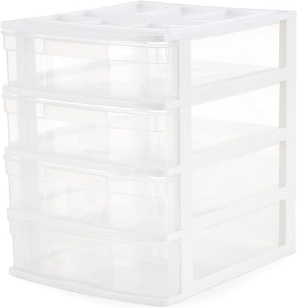 Gracious Living Drawer Organizer, 4-Tier Plastic Storage Desktop Drawers by GraciousLiving