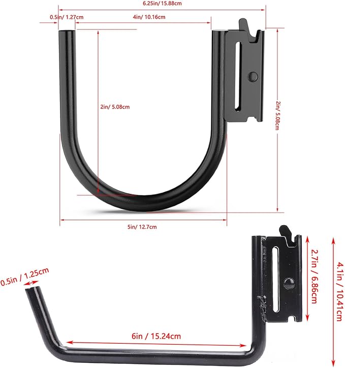8 Pack E Track Heavy Duty Shovel Hanger - Image 7