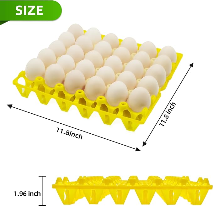 4-Pack Plastic Egg Tray Egg Crate, 30-Egg Flats - Image 2