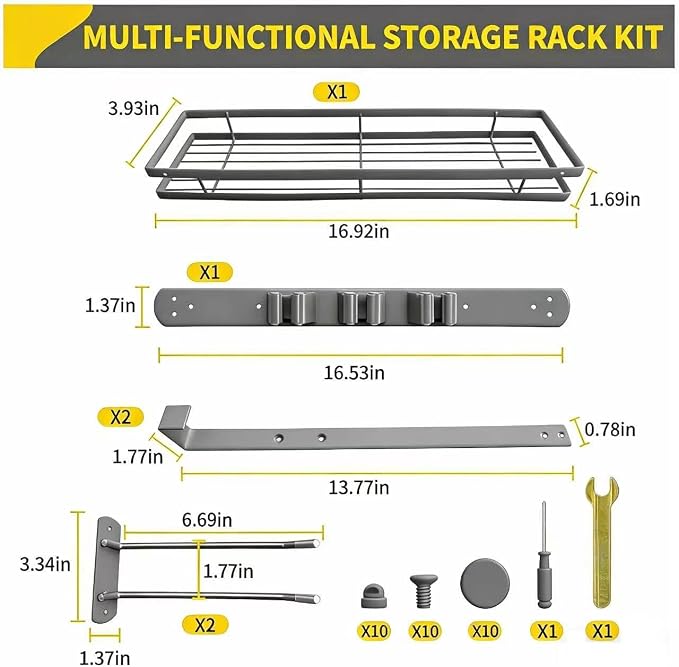 Over Door Tool Organizer, Heavy Duty Utility Rack - Image 2