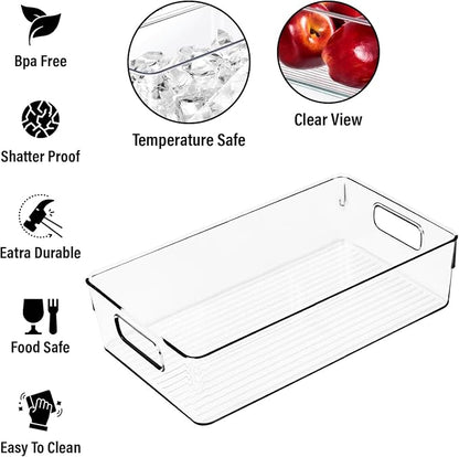 Large Clear Plastic Storage Bins, Pantry Organizers and Storage Containers - Image 2