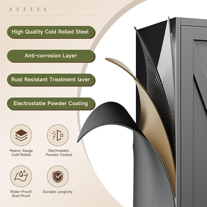Letaya 75" H Metal Storage Cabinet - Image 9