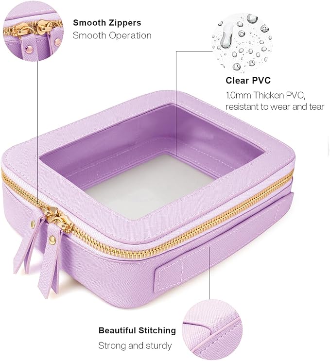 Travel Clear Makeup Bag Set, TSA Approved Cosmetic Bag Case - Image 6