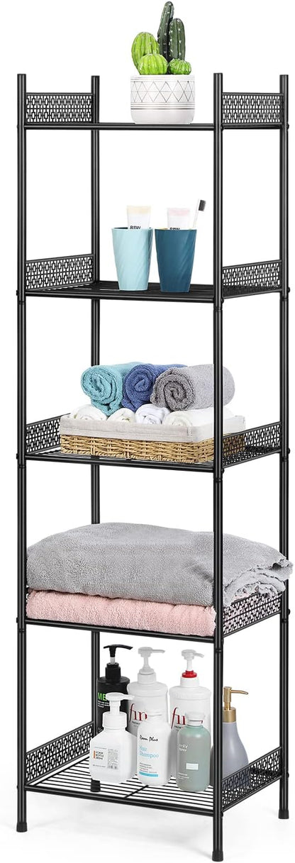 Nandae 5-Tier Bathroom Storage Shelf, Heavy Duty Wire Shelving Unit Free by Nandae