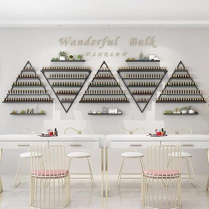 Wall Mounted Shelf Nail Polish Bottle Display Rack, Triangular Essential Oil by Unknown