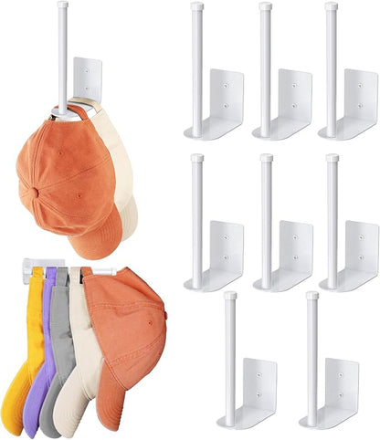 Durmmur 8 Pack Hat Racks for Baseball Caps, Stainless Steel Hat Organizer for by Durmmur