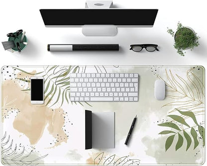 Keyboard mat Kawaii Mousepad Matcha Green Plant Abstract Accessories Desk pad - Image 2